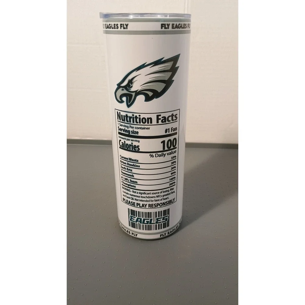 HOGG Philadelphia Eagles Tumbler Unique 20oz White Excellent Seltzer Parody